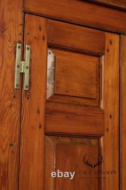 Antique American Pine Two-Door Cupboard