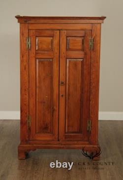 Antique American Pine Two-Door Cupboard