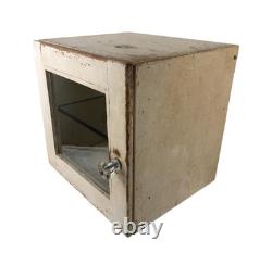 Antique Apothecary Cabinet 10.5 x 11 x 12 Glass Window Front 1 Glass Shelf OLD