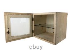Antique Apothecary Cabinet 10.5 x 11 x 12 Glass Window Front 1 Glass Shelf OLD