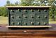 Antique Apothecary Cabinet 18 Drawer Wood Organizer Jewelry Box Primitive Green