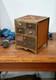 Antique Apothecary Cabinet Brass Watchmaker Industrial Drawer Organizer Vintage