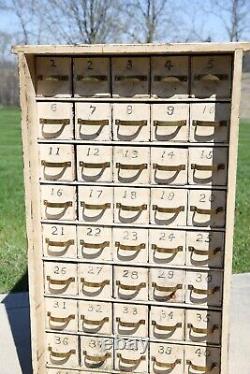 Antique Apothecary Cabinet Cheese Box wood Drawer organizer industrial hardware