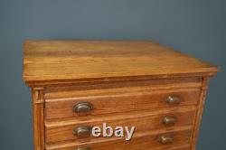 Antique Apothecary Cabinet Industrial Wood drawer Oak Architect Flat File Vtg