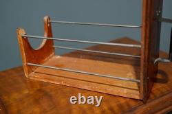 Antique Apothecary Cabinet Ledger Book Holder Vintage Wood drawer File Cabinet