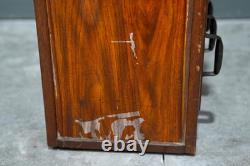 Antique Apothecary Cabinet Ledger Book Holder Vintage Wood drawer File Cabinet