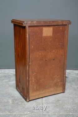 Antique Apothecary Cabinet Ledger Book Holder Vintage Wood drawer File Cabinet