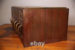 Antique Apothecary Cabinet Metal File Box Document Ledger Holder industrial