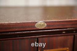 Antique Apothecary Cabinet Metal file storage drawer with brass hardware vintage