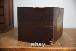 Antique Apothecary Cabinet Niehoff parts Wood drawer vintage automotive counter