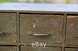 Antique Apothecary Cabinet United States Air Force Military Card Catalog wood