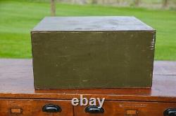 Antique Apothecary Cabinet United States Air Force Military Card Catalog wood