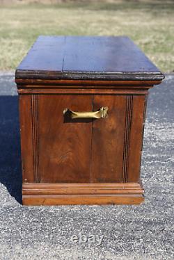 Antique Apothecary Cabinet Wood drawer File Box Document Map Cabinet industrial