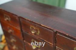 Antique Apothecary Cabinet Wood drawer vintage industrial jewelry tool box
