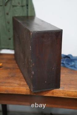 Antique Apothecary Cabinet Wood drawer vintage industrial jewelry tool box