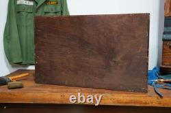 Antique Apothecary Cabinet Wood drawer vintage industrial jewelry tool box