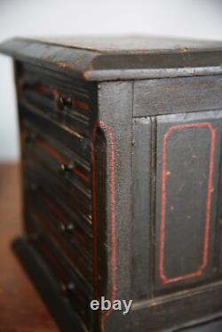 Antique Apothecary Cabinet industrial vintage watchmaker Jewelry chest folk art