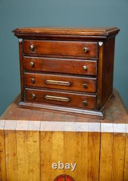 Antique Apothecary Cabinet watchmaker Tool Box Wood drawer chest vintage