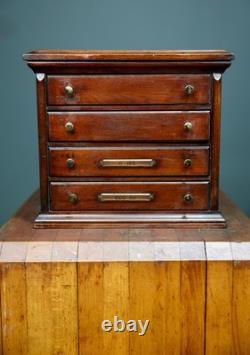 Antique Apothecary Cabinet watchmaker Tool Box Wood drawer chest vintage