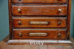 Antique Apothecary Cabinet watchmaker Tool Box Wood drawer chest vintage