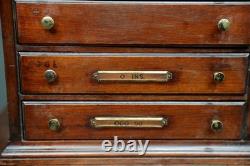 Antique Apothecary Cabinet watchmaker Tool Box Wood drawer chest vintage