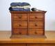 Antique Apothecary Cabinet Watchmaker Wood Drawer Brass Knob Chest Vintage