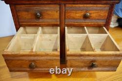Antique Apothecary Cabinet watchmaker wood drawer brass knob Chest vintage