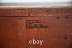 Antique Apothecary Cabinet watchmaker wood drawer brass knob Chest vintage