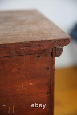 Antique Apothecary Cabinet watchmaker wood drawer brass knob Chest vintage