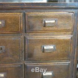 Antique Apothecary Cabinet with top Mirrored Sliding Door cabinet 30 Drawer