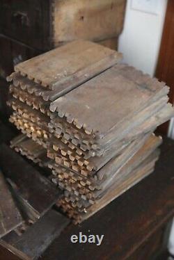 Antique Apothecary Cabinet wood Drawers Dovetail hardware lot for Parts Repair