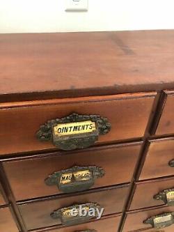 Antique Apothecary General Store Druggists Cabinet (Circa 1880-1900)