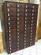 Antique Apothecary Mahogany Cabinet, 52 Drawers