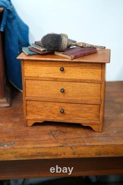Antique Apothecary Spice Cabinet Vintage Wood Drawer countertop jewelry box