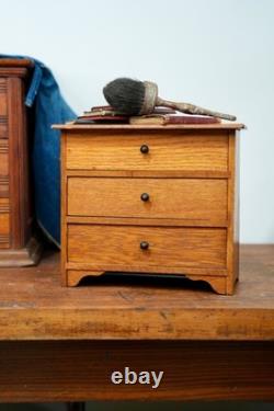 Antique Apothecary Spice Cabinet Vintage Wood Drawer countertop jewelry box