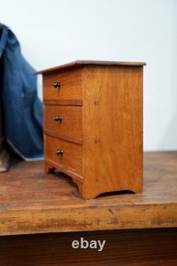 Antique Apothecary Spice Cabinet Vintage Wood Drawer countertop jewelry box