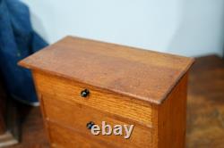 Antique Apothecary Spice Cabinet Vintage Wood Drawer countertop jewelry box
