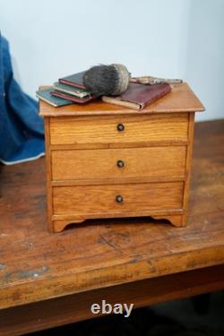 Antique Apothecary Spice Cabinet Vintage Wood Drawer countertop jewelry box