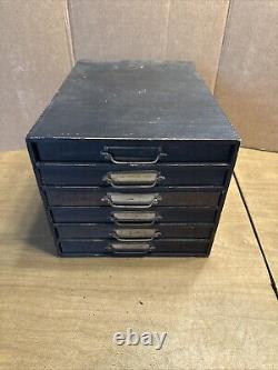 Antique Apothecary / Watchmaker / Typesetter / Wood 6 Drawer Vintage Cabinet