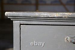 Antique Apothecary Wood drawer Cabinet Slot Machine Stand Counter Island vintage