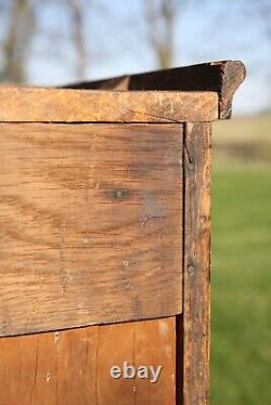 Antique Apothecary cabinet wood map document file box industrial brass pulls