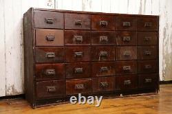 Antique Apothecary drawer cabinet counter Wood card catalog storage file box