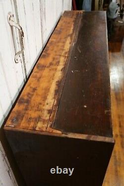 Antique Apothecary drawer cabinet counter Wood card catalog storage file box