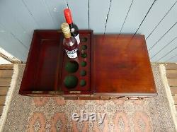 Antique Art Deco 1920's Unusual Mahogany Drink Cocktail Cabinet Table Cellarette