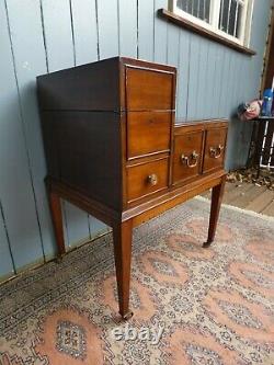 Antique Art Deco 1920's Unusual Mahogany Drink Cocktail Cabinet Table Cellarette