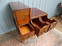 Antique Art Deco 1920's Unusual Mahogany Drink Cocktail Cabinet Table Cellarette