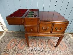 Antique Art Deco 1920's Unusual Mahogany Drink Cocktail Cabinet Table Cellarette