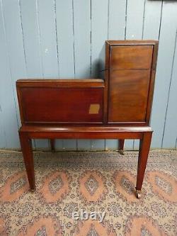 Antique Art Deco 1920's Unusual Mahogany Drink Cocktail Cabinet Table Cellarette