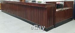 Antique Art Deco Mahogany Back Bar Louisville Hasenour Restaurant UK Blue Glass