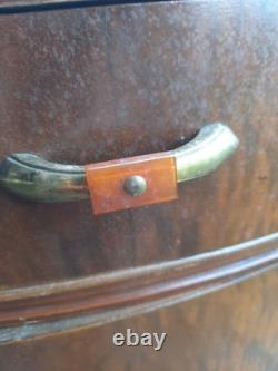 Antique Art Deco Small Wood Cabinet or Nightstand 1930s